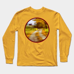 Country Road with Barn Long Sleeve T-Shirt